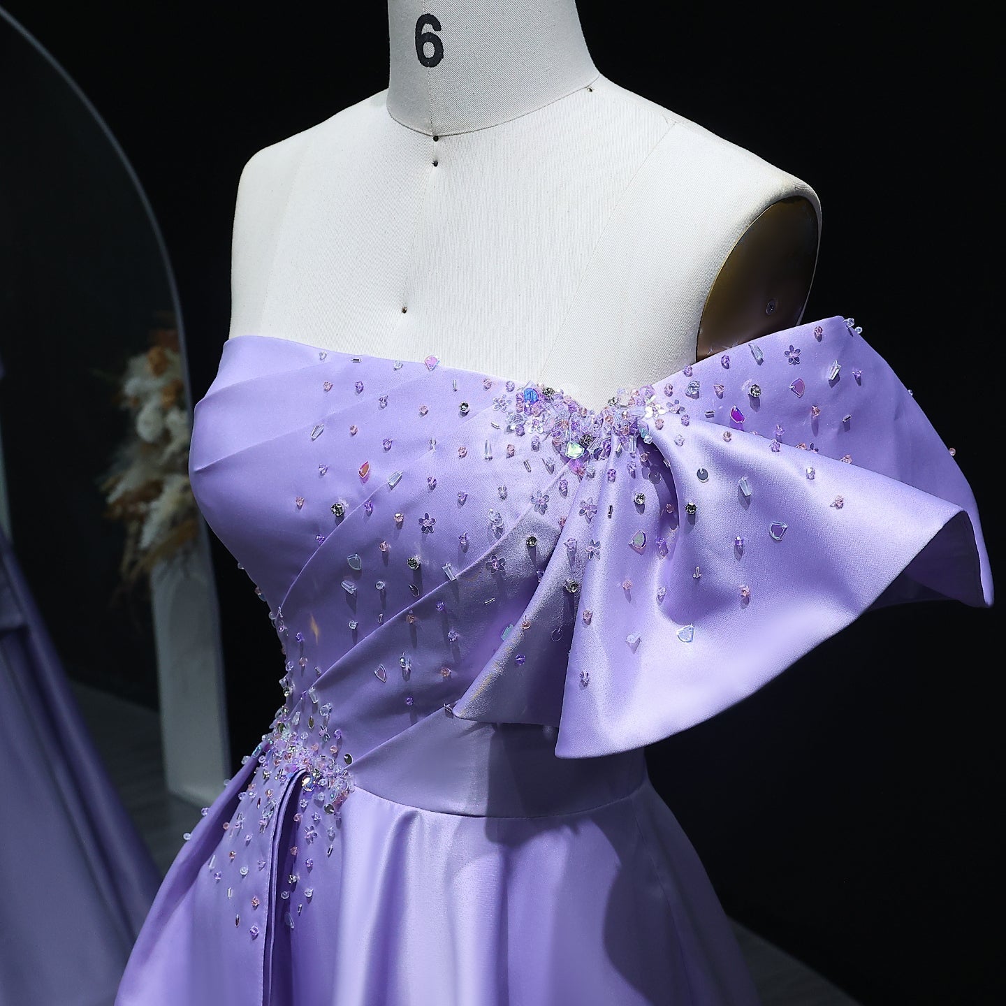 Elegant Gold One Shoulder Satin Evening Dress SS592