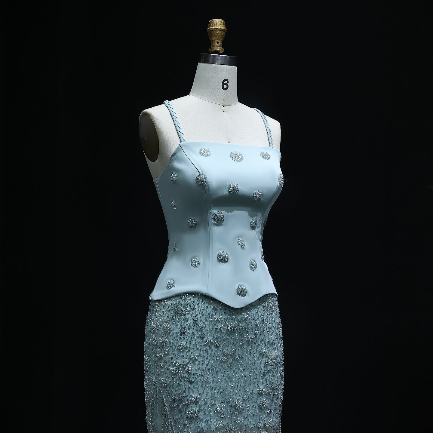 Chic Lilac Two Pieces Evening Dress with Spaghetti Straps SS697