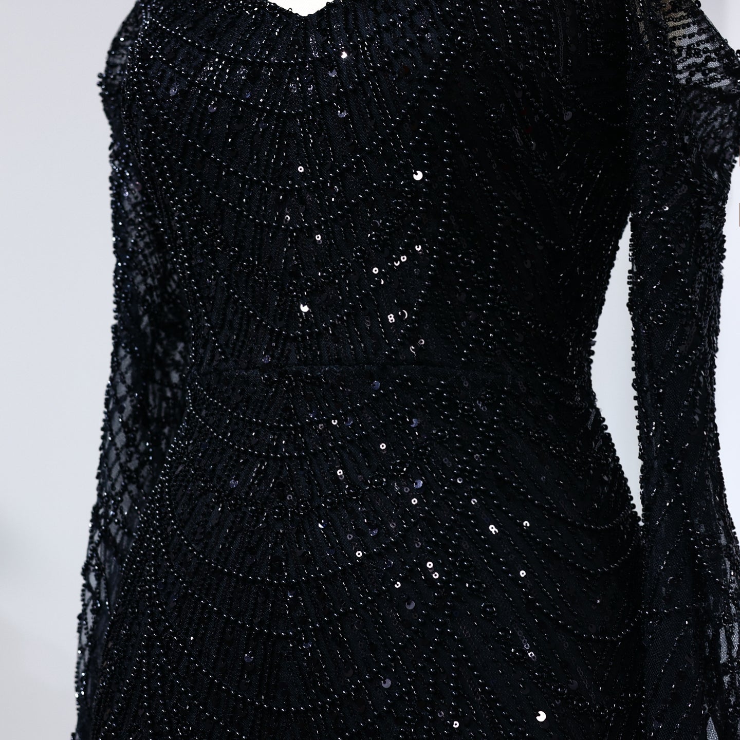 Luxury Off Shoulder Long Sleeves Mermaid Evening Dress SS609