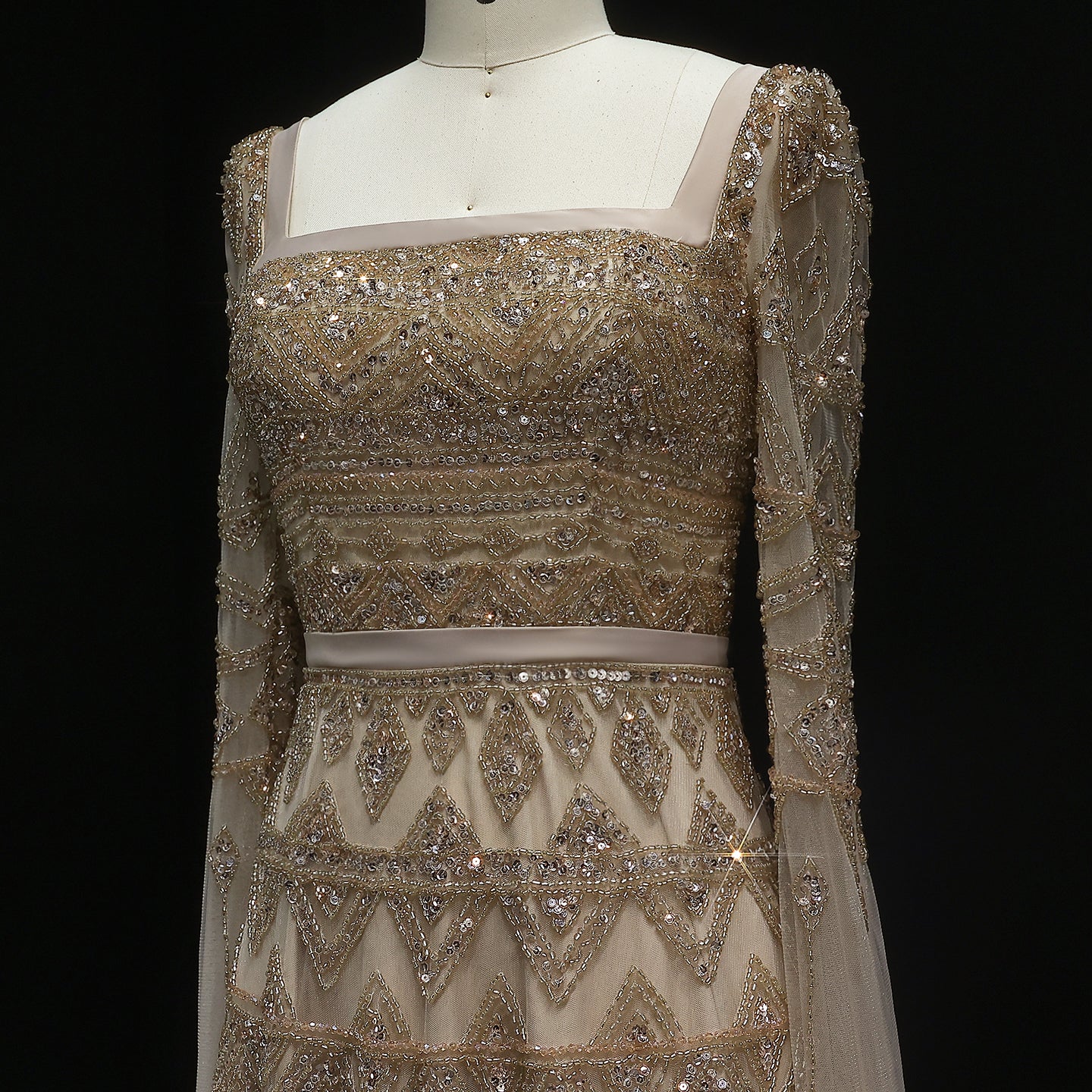 Luxury Wine Red Evening Dress with Cape Sleeves SS461