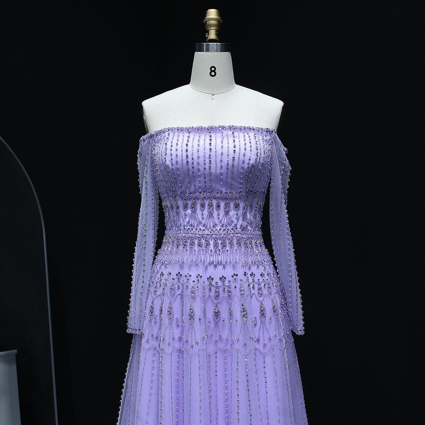 Elegant Off Shoulder Sage Green Evening Dress SS588