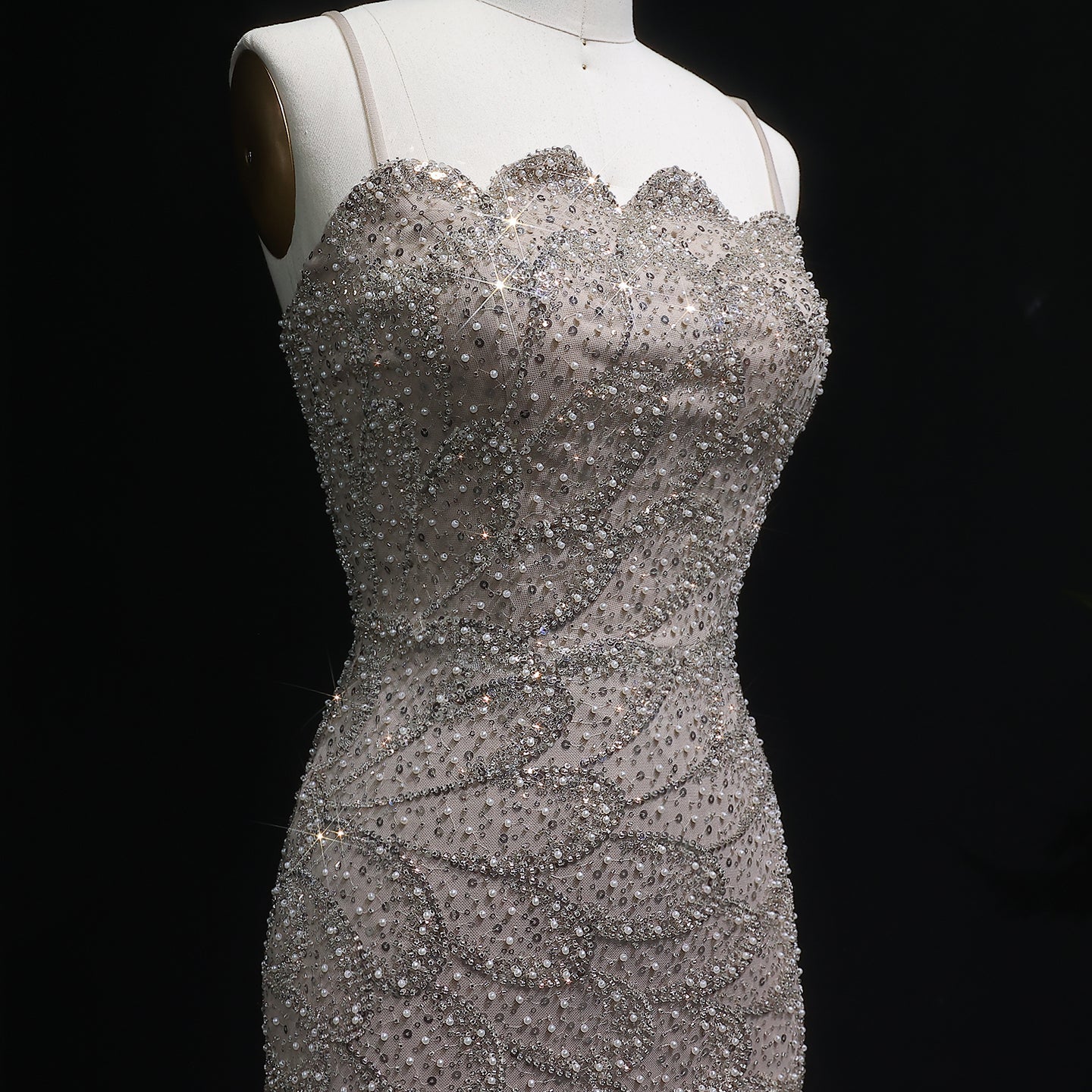 Elegant Emerald Green Strapless Evening Dress SS601