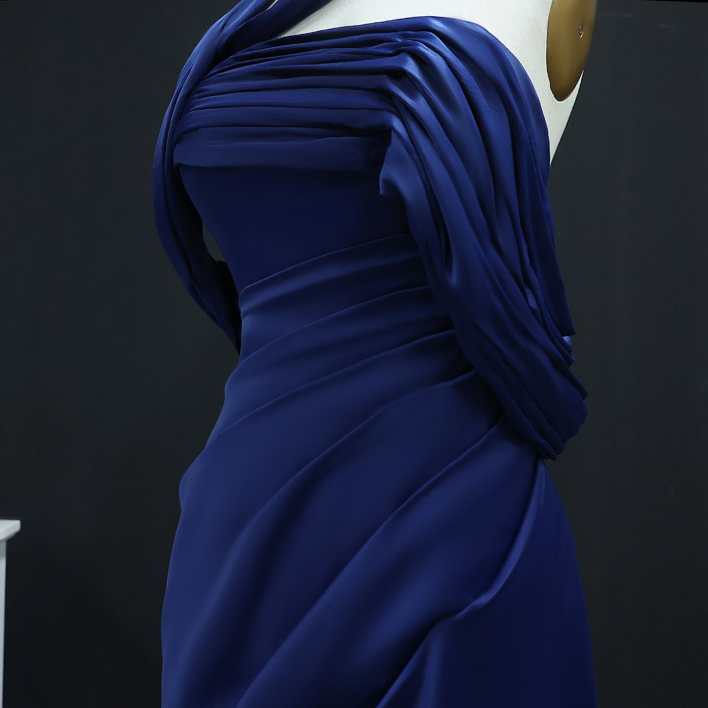 Elegant  Halter Gold Off Shoulder Evening Dress SF053