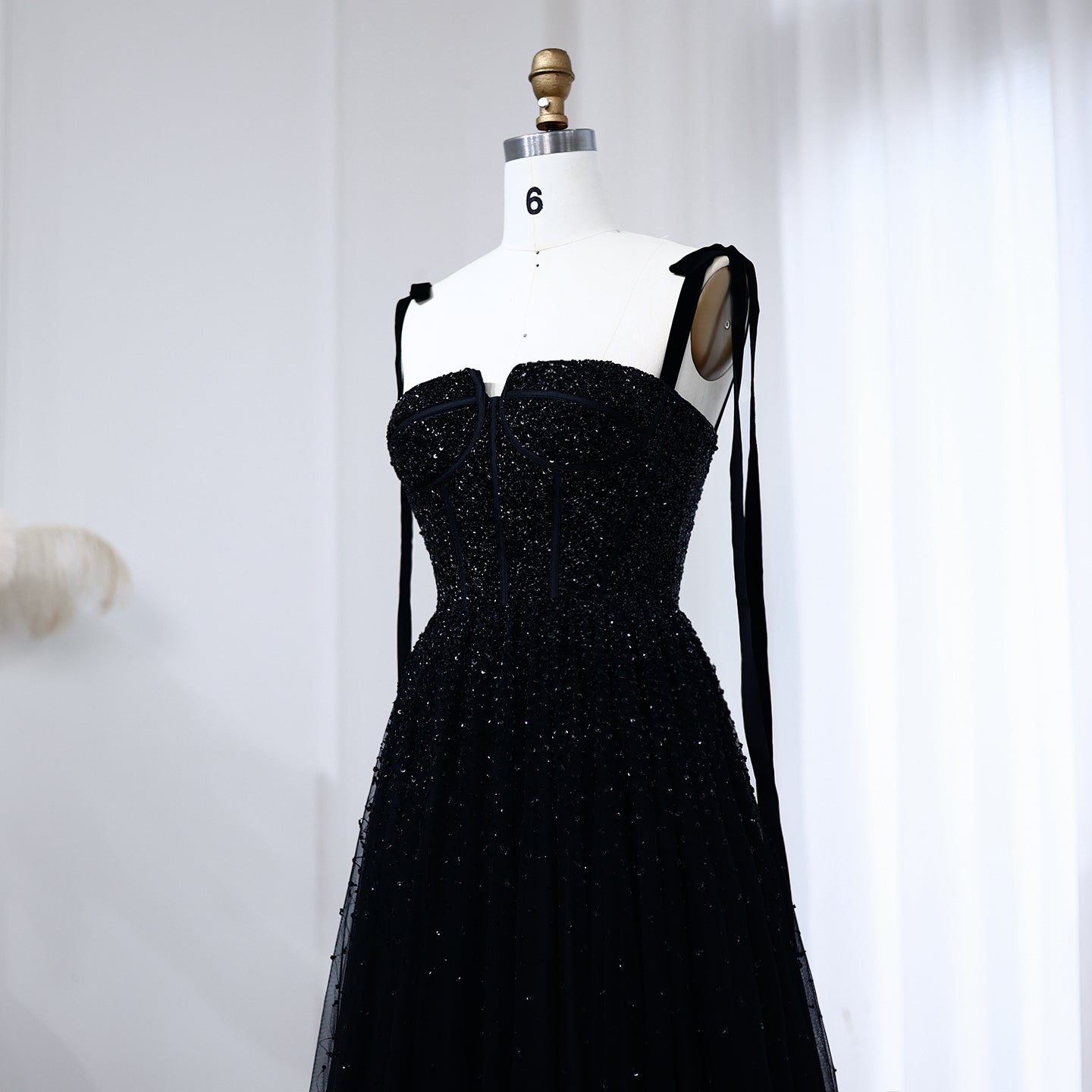 Luxury Beaded Red Evening Dresses with Straps SS263