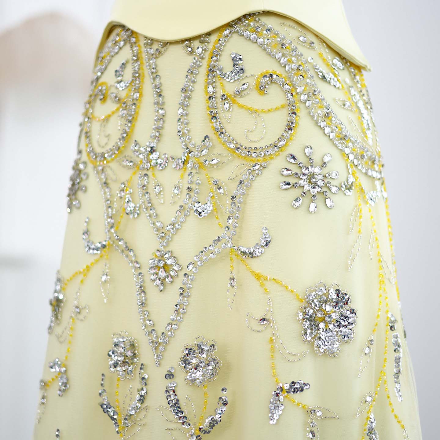 Luxury Sage Green Strapless Evening Dress SS254