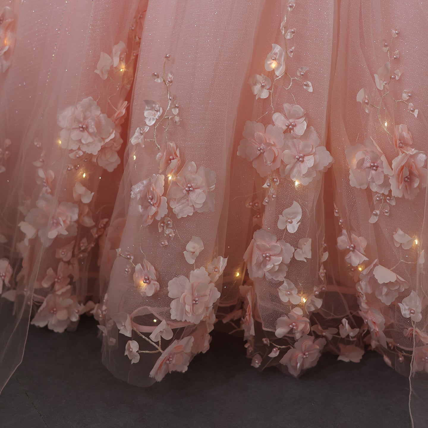 Luxury 3D Flower Emerald Green Ball Gown Prom Dress SS199