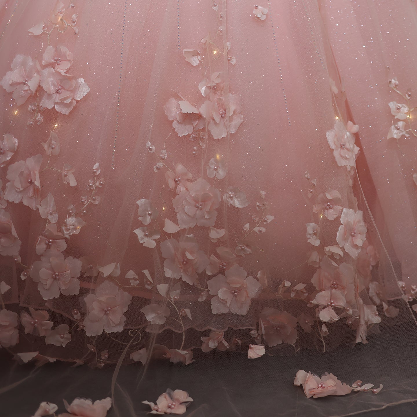 Luxury 3D Flower Emerald Green Ball Gown Prom Dress SS199