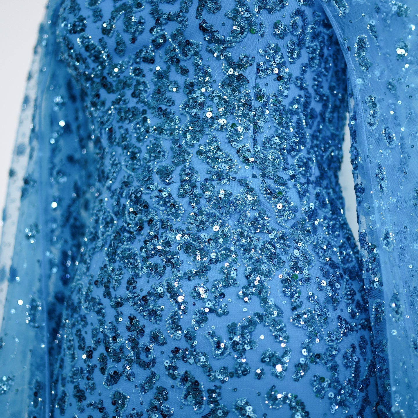 Luxury Wine Red Long Sleeves Muslim Evening Dress with Cape SS202