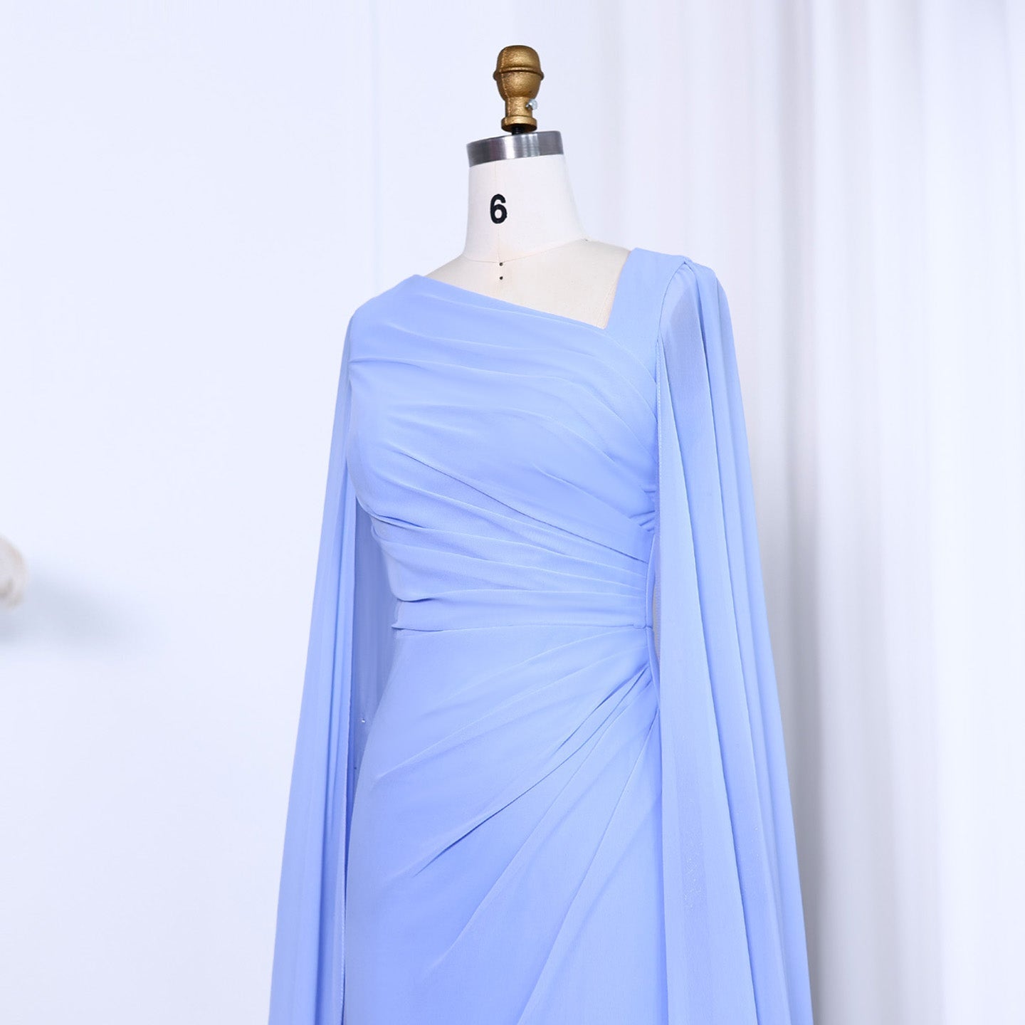 Elegant Green Long Sleeve Evening Dress SF051