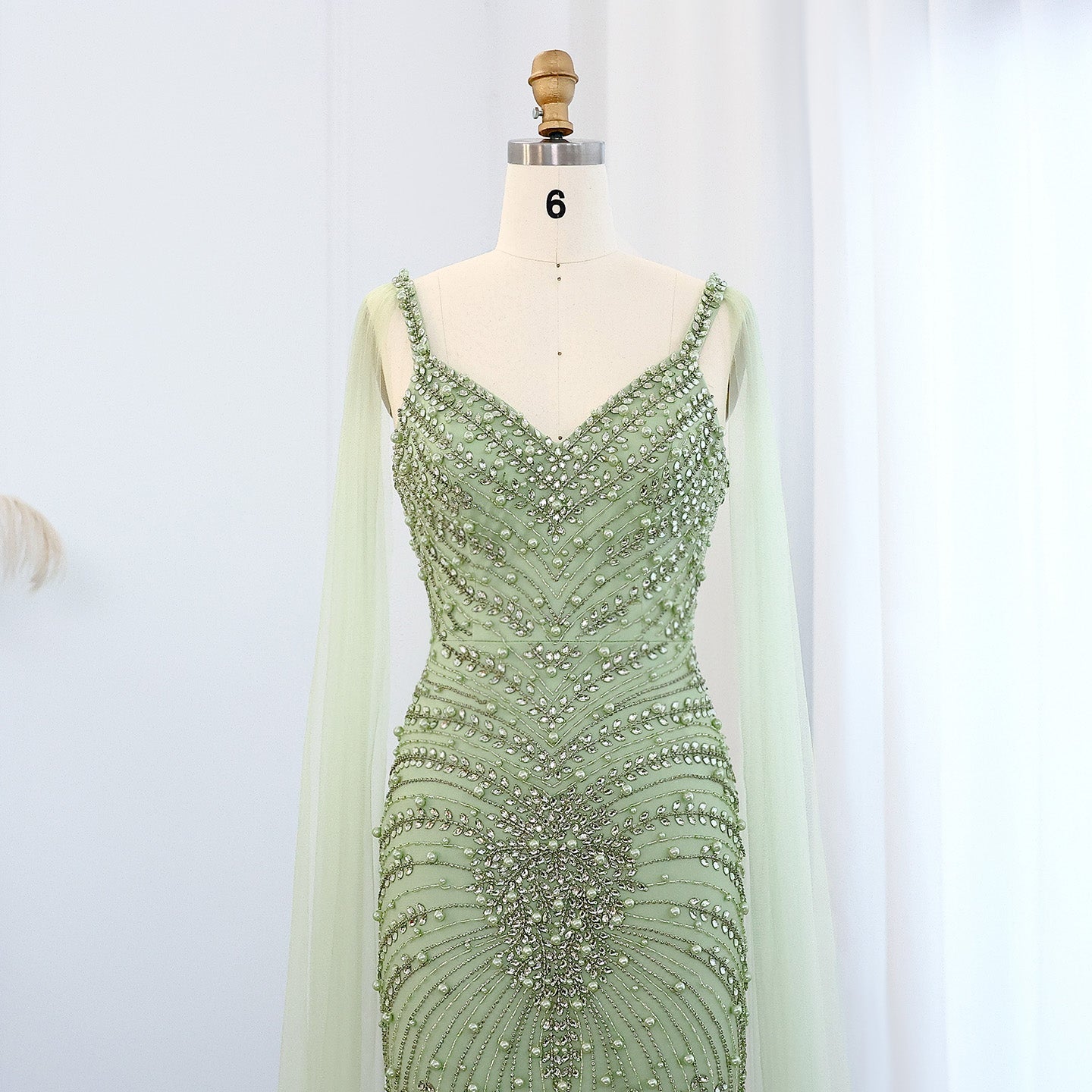 Luxury Rhinestones Silver Nude Spaghetti Evening Dress SS188