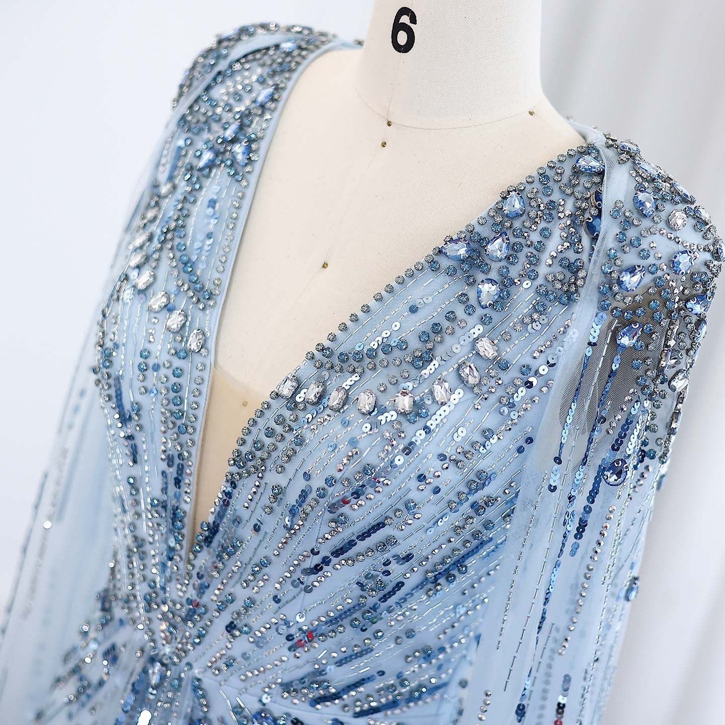 Luxury Dubai Green Evening Dresses with Cape Fuchsia Crystal Gold SS399