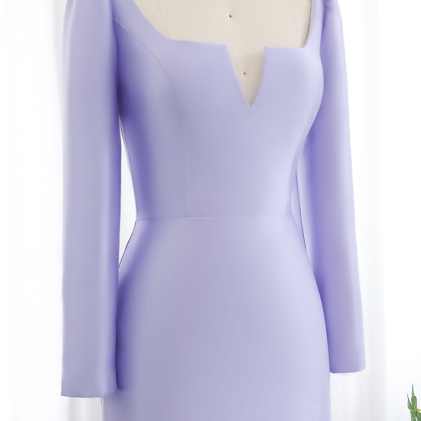 Elegant Blue Satin Long Sleeves Mermaid Evening Dress SF015