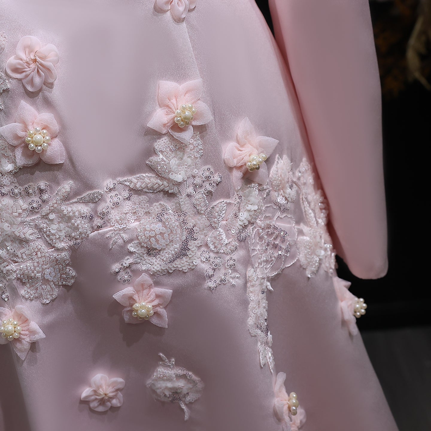 Elegant Off Shoulder Yellow 3D Flowers Evening Dress SS537