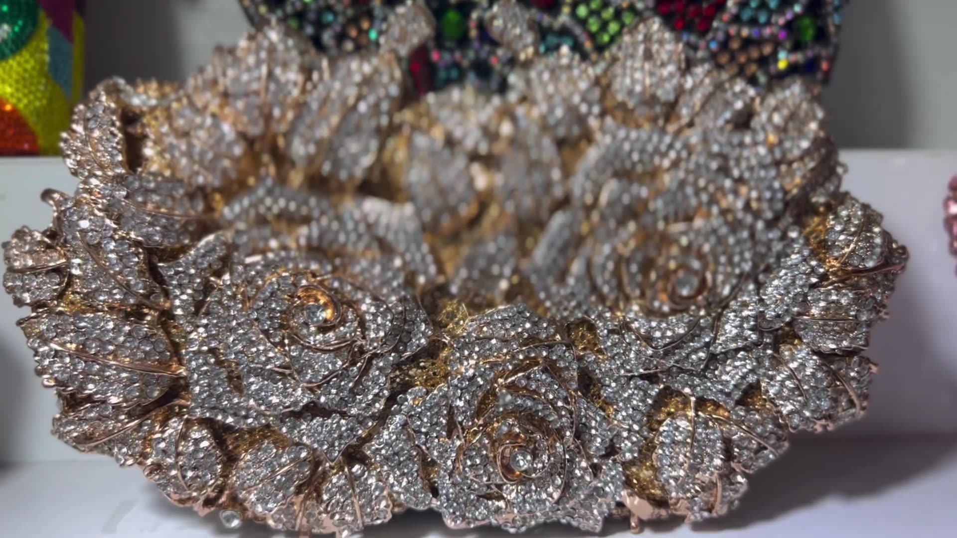 Rose-Shaped Party Clutch