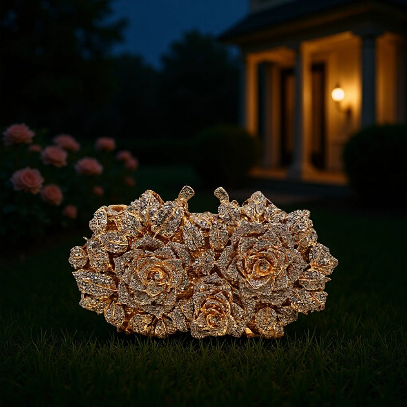 Rose-Shaped Party Clutch