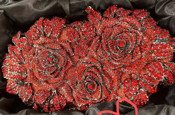 Rose-Shaped Party Clutch