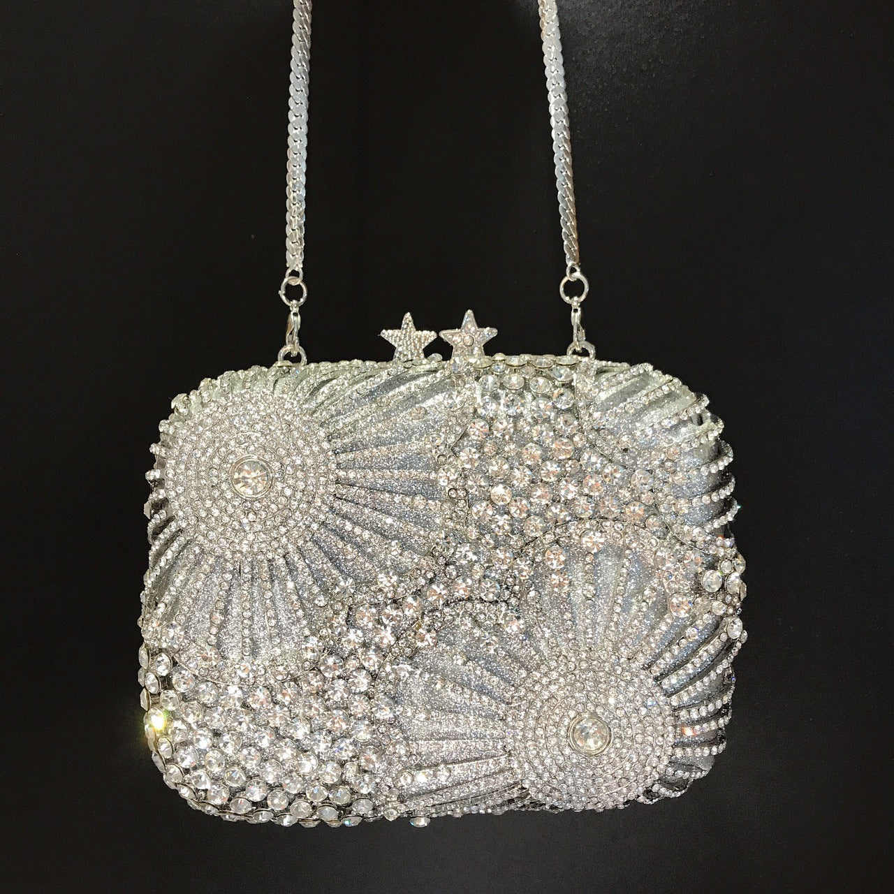 Crystal-Embellished Evening Clutch