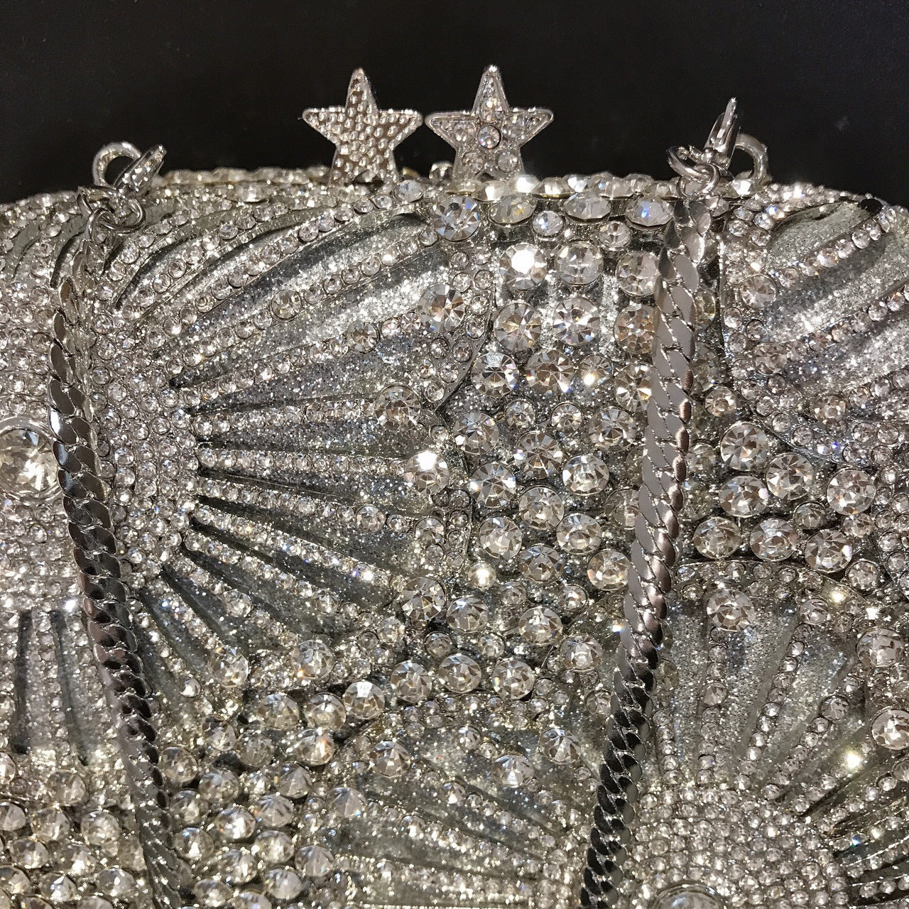 Crystal-Embellished Evening Clutch