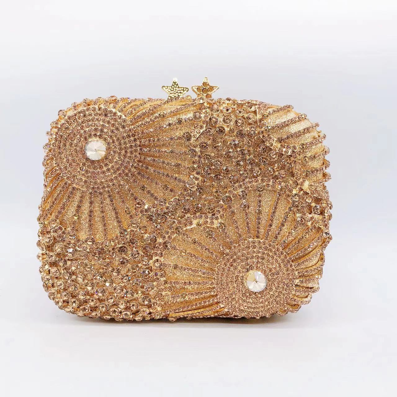 Crystal-Embellished Evening Clutch