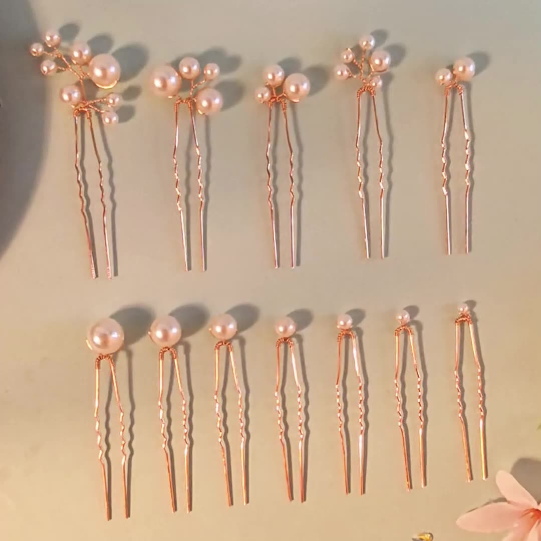 Handmade Pearl Hairpin(12 pieces)