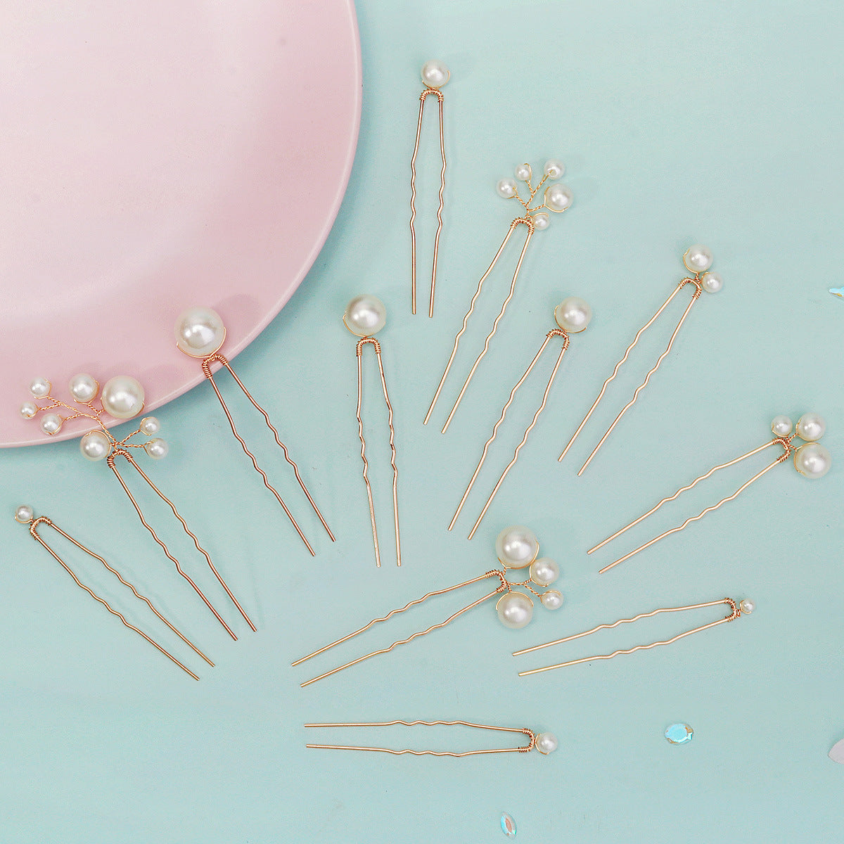 Handmade Pearl Hairpin(12 pieces)