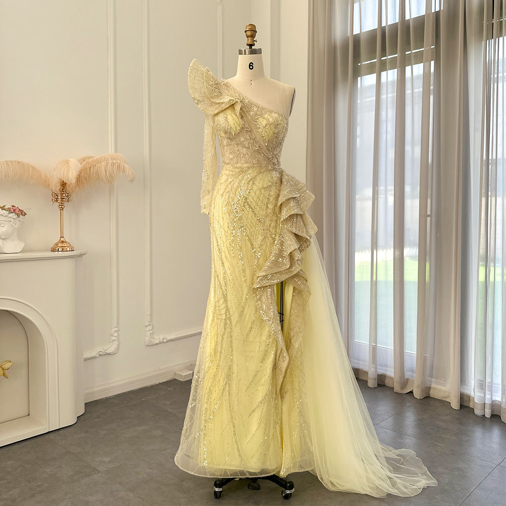 For Sale Fuchsia One Shoulder Slit Evening Dress SS360L