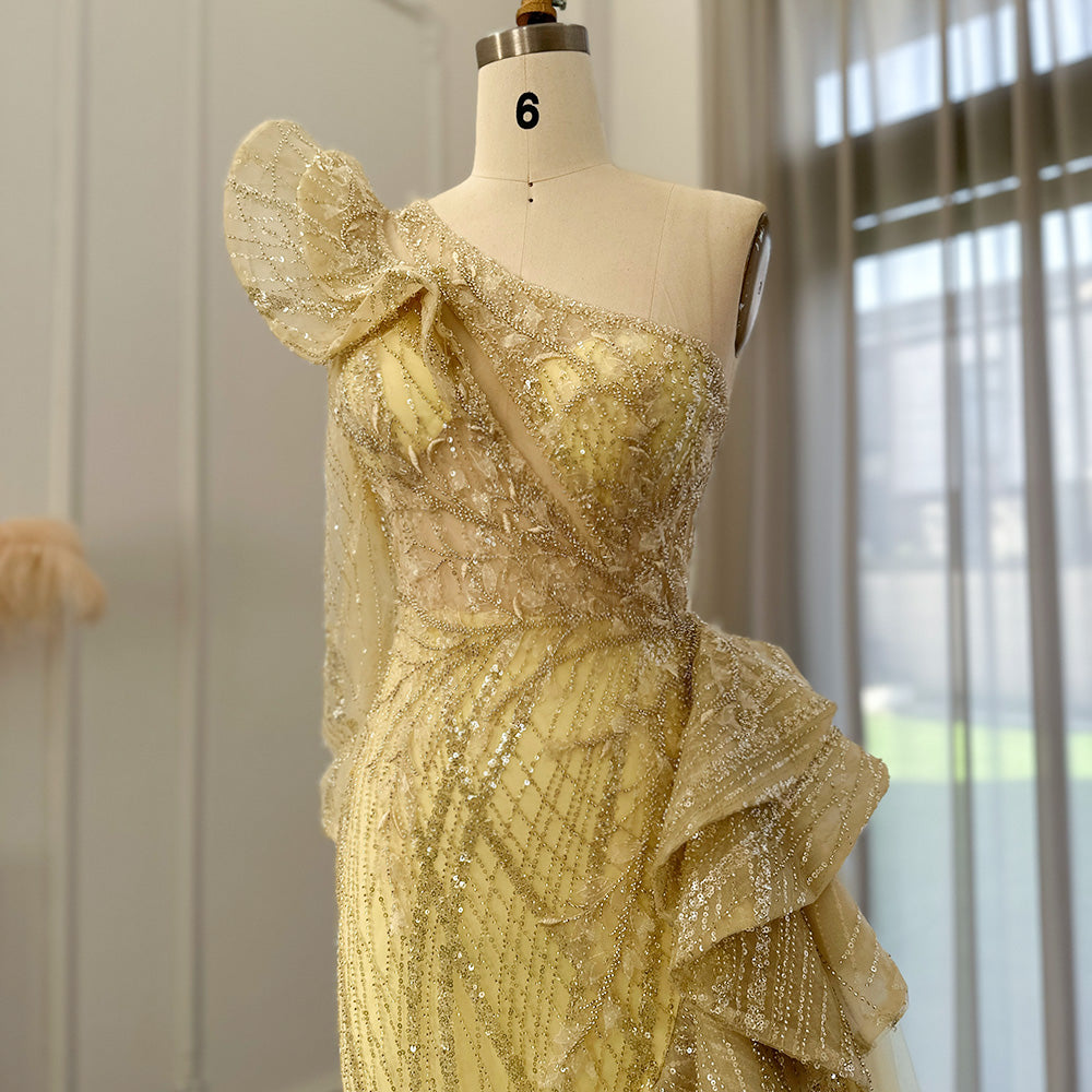 For Sale Fuchsia One Shoulder Slit Evening Dress SS360L