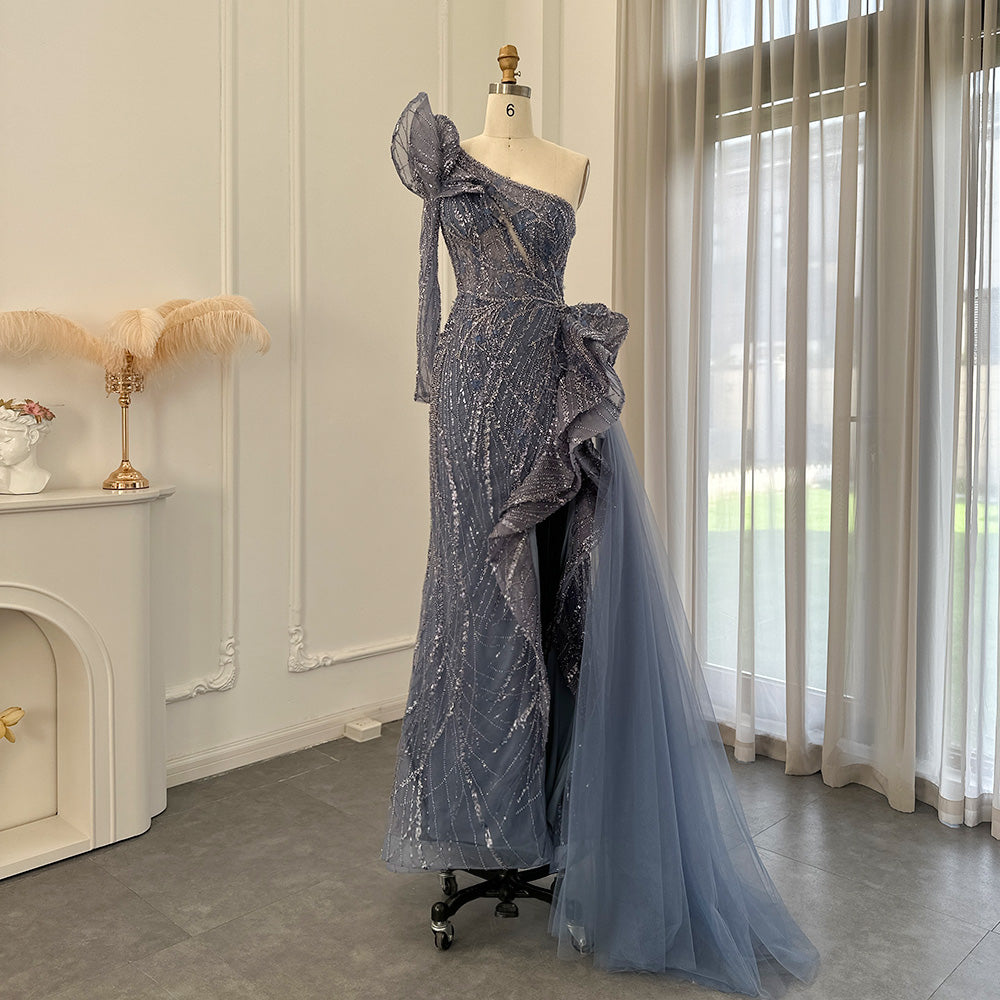 For Sale Fuchsia One Shoulder Slit Evening Dress SS360L