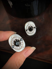 Art Deco Onyx Oval Studs