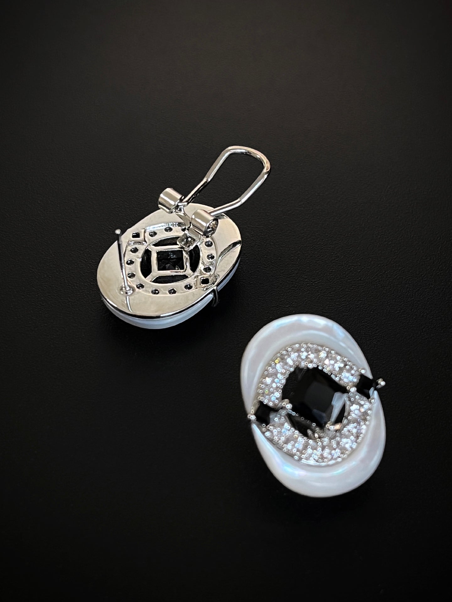 Art Deco Onyx Oval Studs