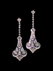 Vintage Azure Cascade Earrings