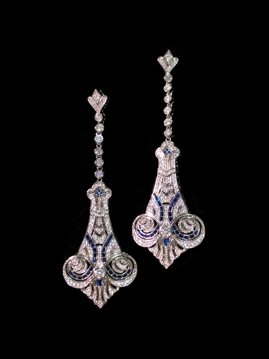 Vintage Azure Cascade Earrings