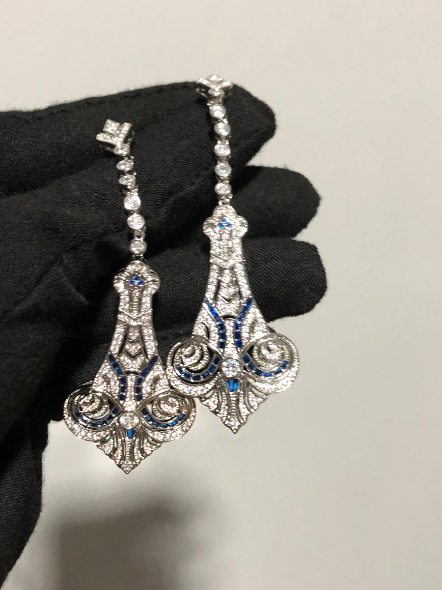 Vintage Azure Cascade Earrings