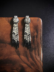 Art Deco Vintage Onyx Earrings