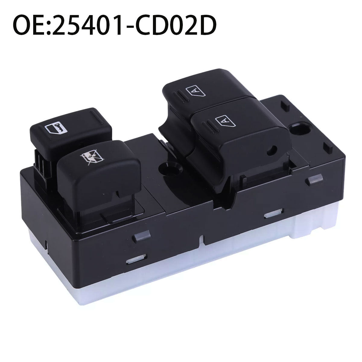 Power Window Switch 25401-CD02D / 0308350Z, Compatible with Nissan, 2003-2008