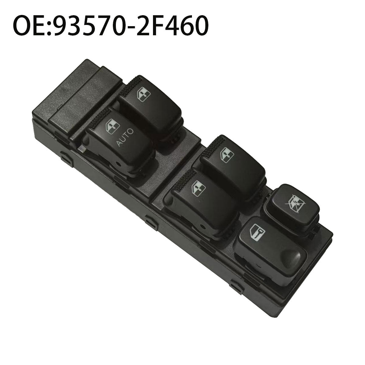 Power Window Switch 93570-2F460 / 2F460, Compatible with Kia, 2003-2009 (Left / Driver Side)