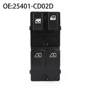 Power Window Switch 25401-CD02D / 0308350Z, Compatible with Nissan, 2003-2008