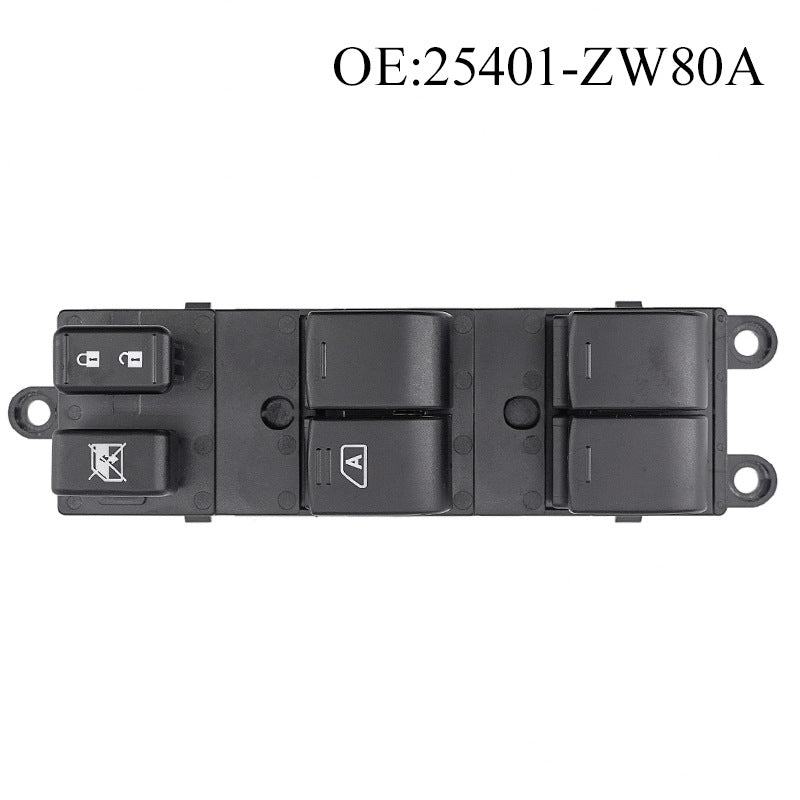 Power Window Switch 25401-ZW80A / VERSA10-12, Compatible with Nissan