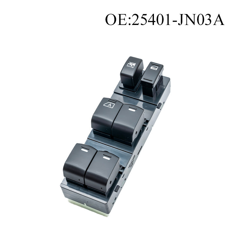 Power Window Switch 25401-JN03A / JN03A, Compatible with Nissan (For Left-Hand Drive)