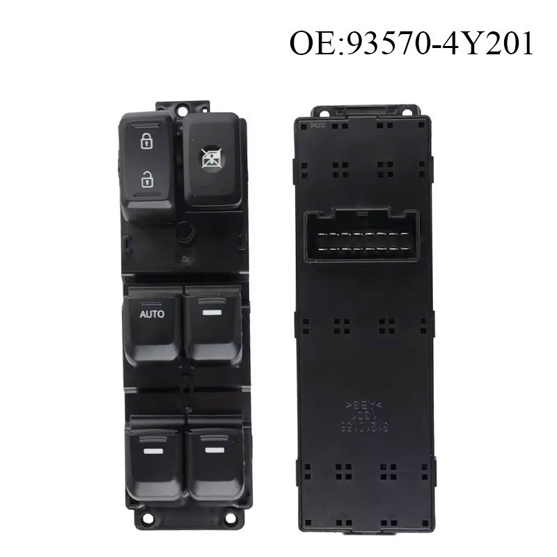 Power Window Switch 93570-4Y201 / 1517RIO, Compatible with Kia, 2015-2017