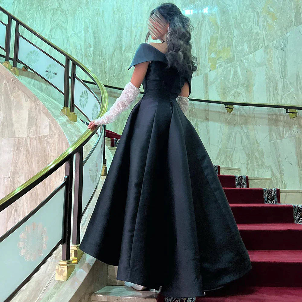 Dreamy Vow Elegant Khaki Satin High Low Dubai Evening Dress for Wedding Party Halter Arabic Women Midi Formal Guest Gowns F 058