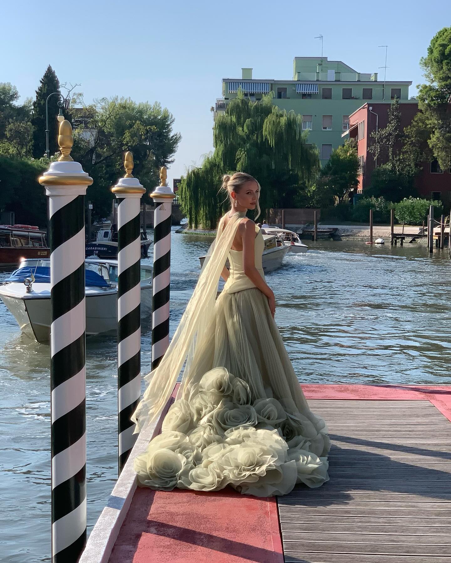 Elegant Green Strapless 3D Flowers Evening Dress SF300