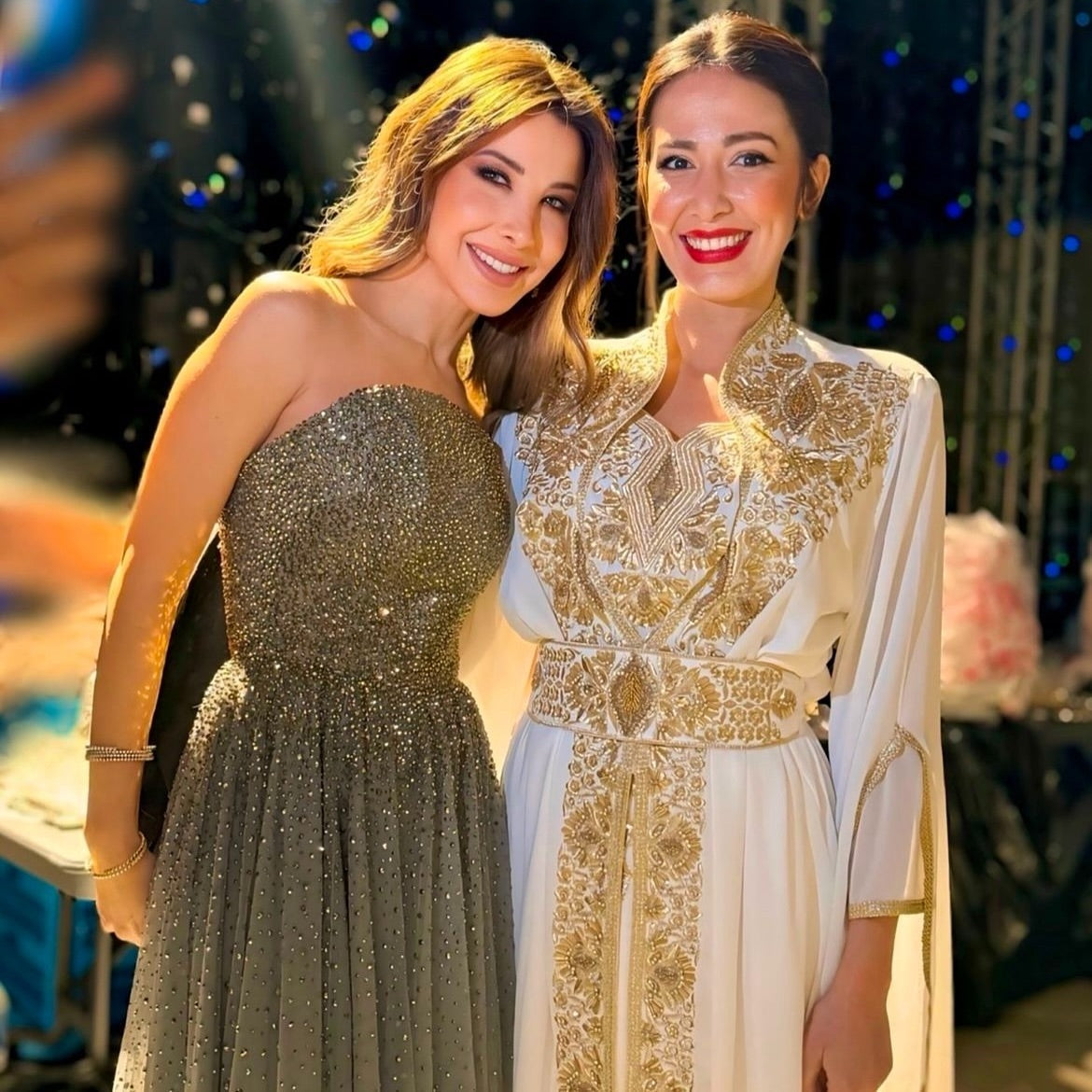 Dazzling Gray Crystal Spaghetti Evening Dress SS375  Gray / US 18