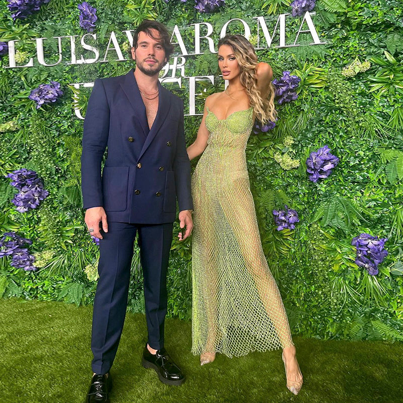 Green Strapless High Slit Cocktail Party Dress RM045