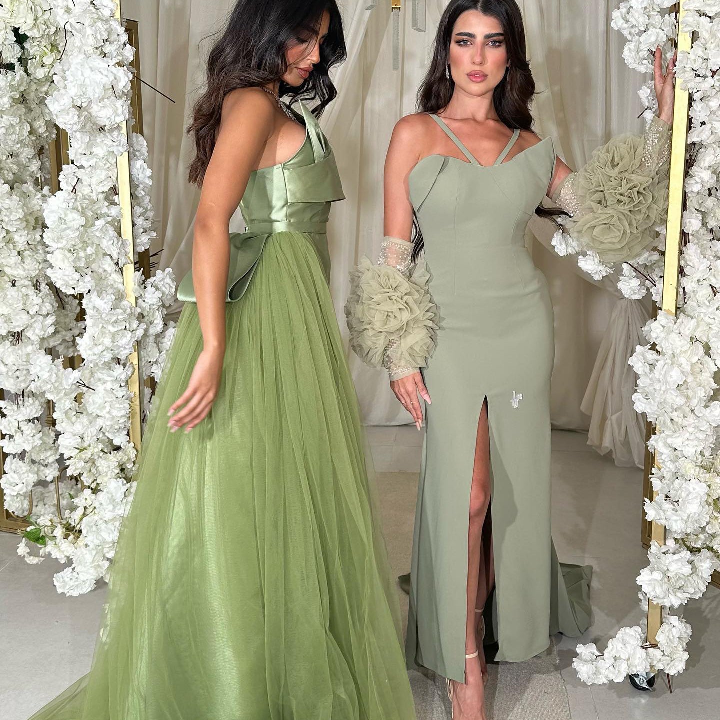 Luxury Lilac One Shoulder Evening Dress with Overskirt SS405