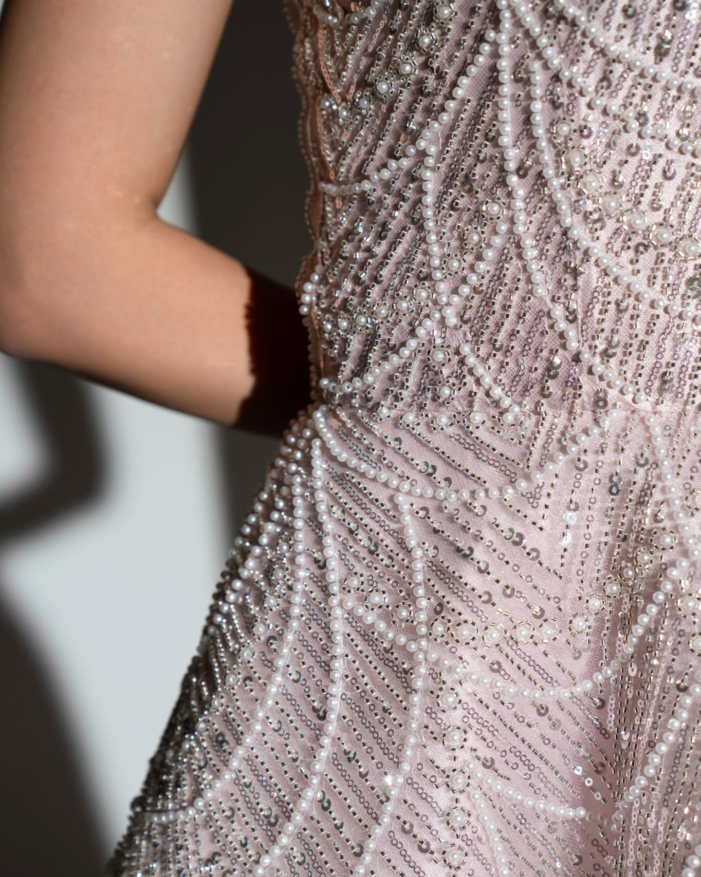 Sparkling Beaded Blue Strapless Evening Dress SS620